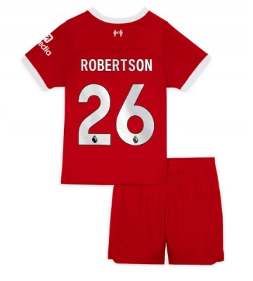 Liverpool Andrew Robertson #26 Hemmaställ Barn 2023-24 Kortärmad (+ Korta byxor)
